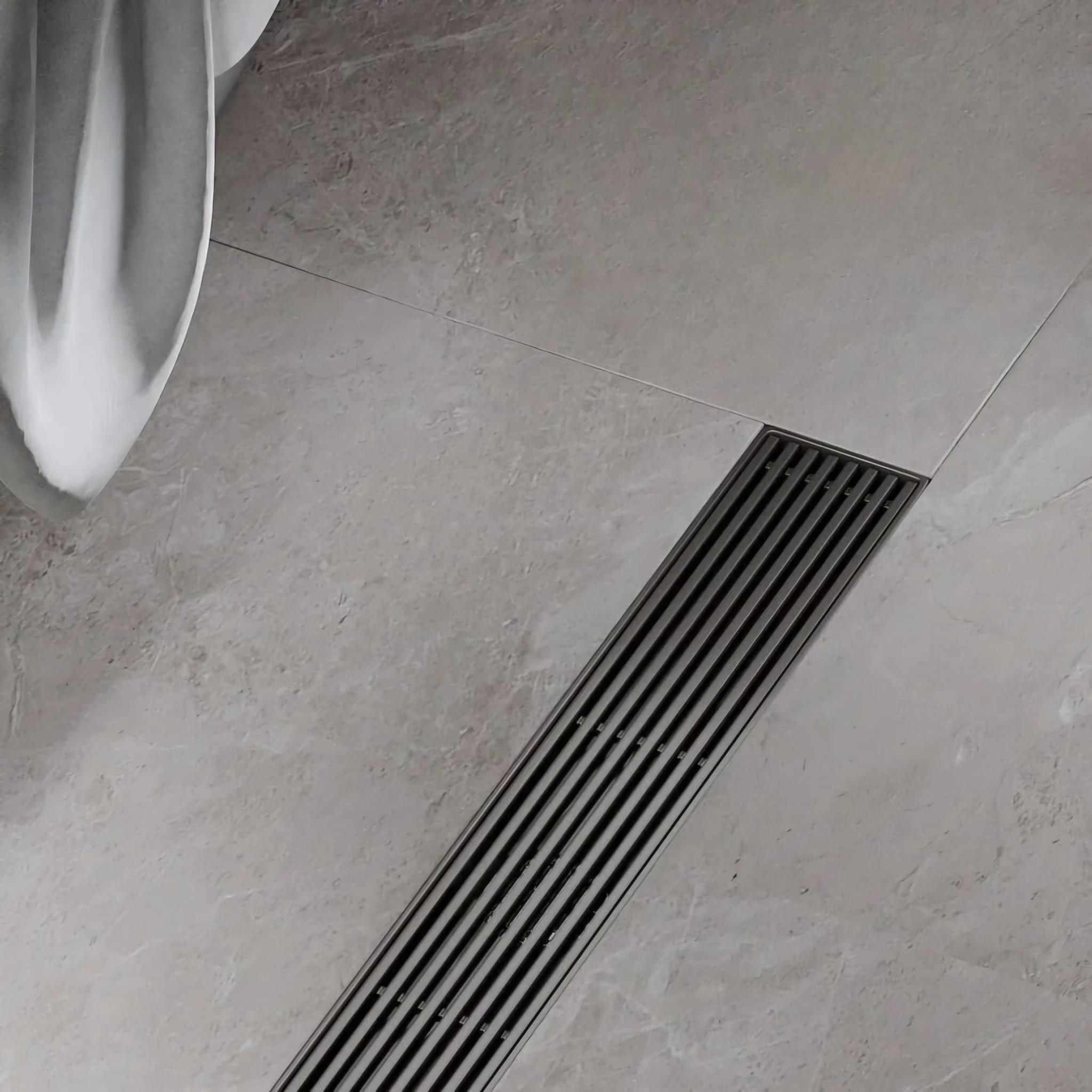 Rigola de dus, pe podea, liniara, din inox, set complet necesar instalarii,negru, 57 x 500 mm [1]