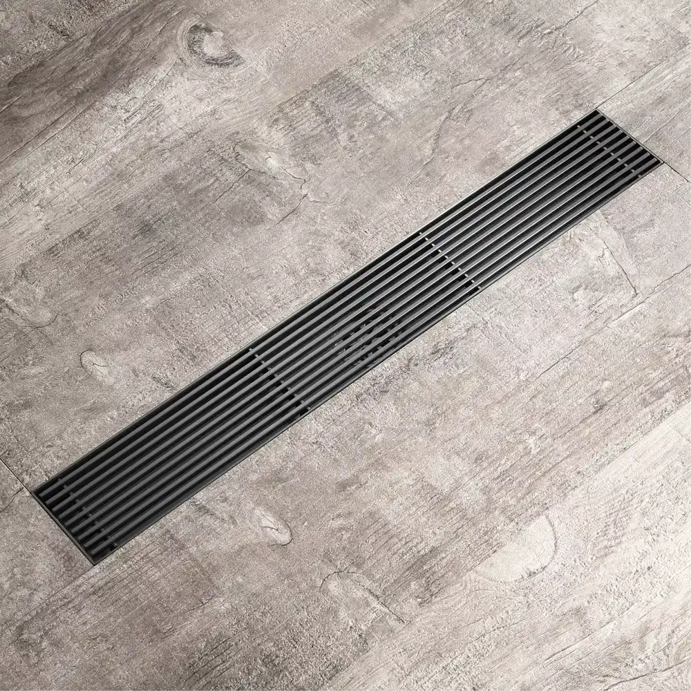 Rigola de dus, pe podea, liniara, din inox, set complet necesar instalarii,negru, 57 x 600 mm [4]