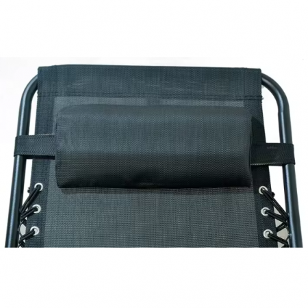 Scaun pliabil tip sezlong pentru gradina sau plaja, Negru [5]