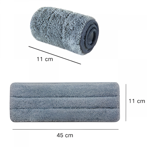 Set 10 lavete din microfibra, pentru mop, Gri, 45 x 11 cm [1]