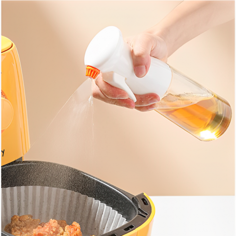 Set 2 recipiente cu pulveritaror pentru ulei, otet, Alb/ Transparent, 230 ml [4]