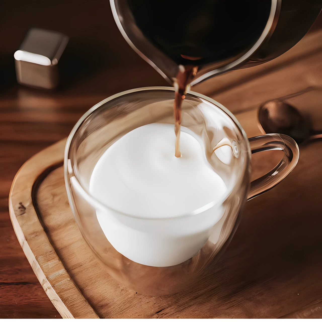 Set 4 cani cu pereti dubli, model inima, din sticla, termorezistente, Transparent, 250 ml [5]