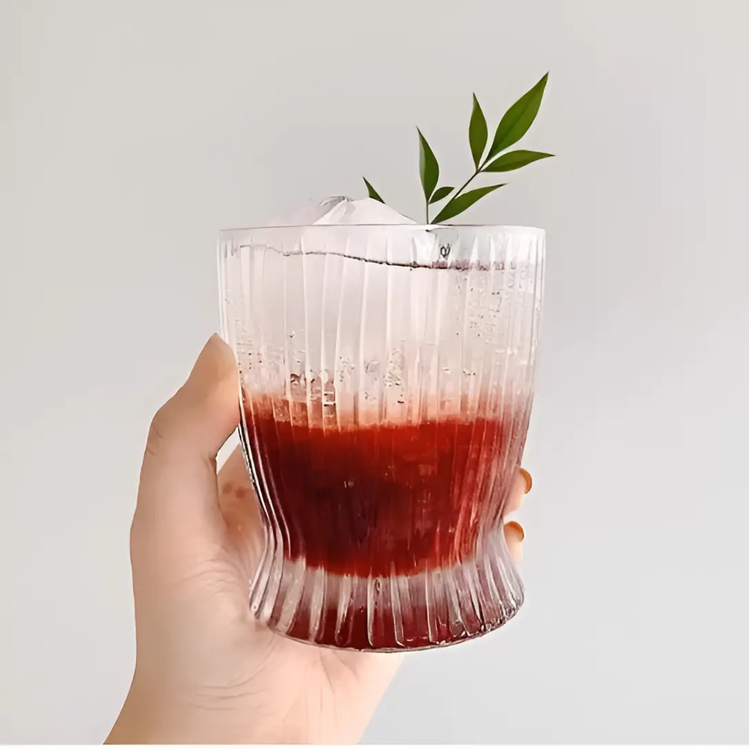 Set 6 pahare, din sticla, cu model, Transparent, 285 ml [4]