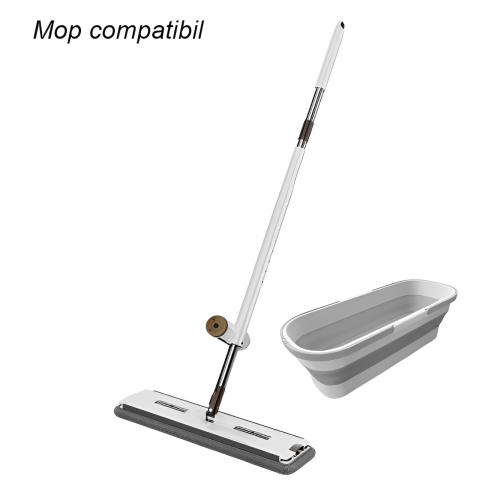 Set 8 lavete din microfibra, pentru mop, Gri, 45 x 11 cm [2]