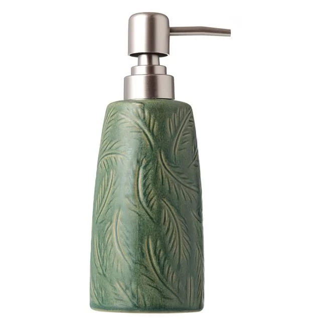 Set accesorii de baie, cu dozator, pahar pentru periute si sapuniera, Verde menta, 3 buc [1]