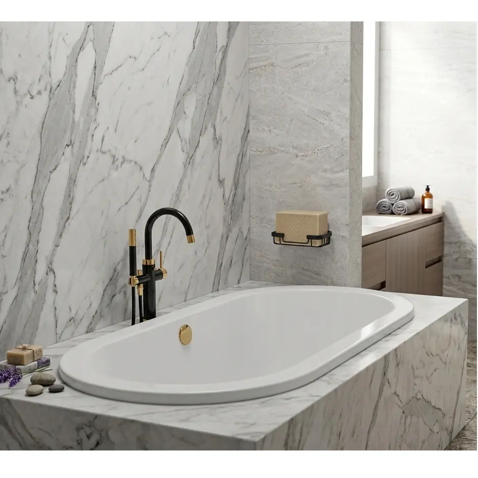 Set accesorii pentru baie, din alama, bara pentru prosoape, suport hartie igienica, suport cu pahar din sticla, sapuniera din sticla, agatatoare, săpunieră tip grătar sau suport burete, Negru, 6 piese [2]