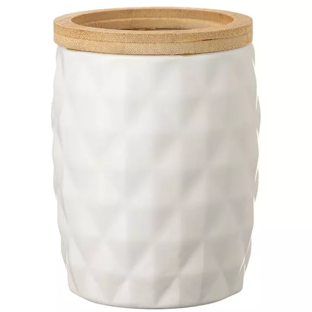Set accesorii pentru baie din ceramica, dispenser sapun lichid, recipient pentru periute, Alb, 2 buc. [2]