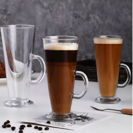 Set cani de sticla pentru cafea, Transparent, 300 ml, 6 buc [7]