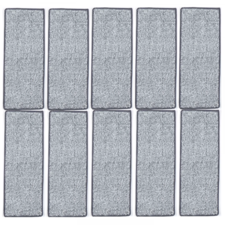 Set lavete din microfibră pentru mop, Gri, 30 x 10 cm, 10 buc [0]