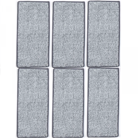Set lavete din microfibra pentru mop, Gri, 30 x 10 cm, 6 buc [0]