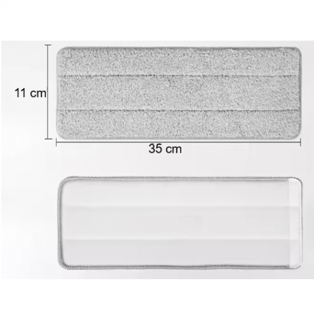 Set lavete din microfibra pentru mop, Gri, 35 x 11 cm, 6 buc [2]