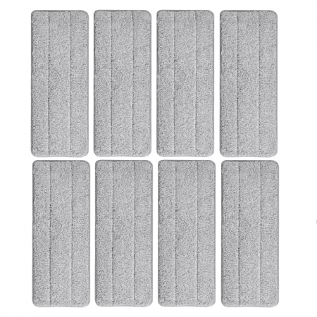 Set lavete din microfibra pentru mop, Gri, 35 x 11 cm, 8 buc [0]