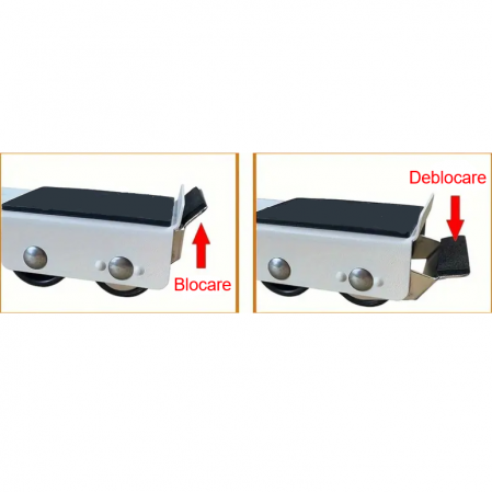 Set suport pentru mutat mobilier, electrocasnice, reglabil, cu roti, Gri/Negru, 50 x 5 cm, 2 buc [5]
