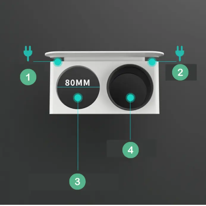 Suport autoadeziv pentru articole de baie, uscator de par, din plastic, Alb, 23 x 13 x 9 cm [5]