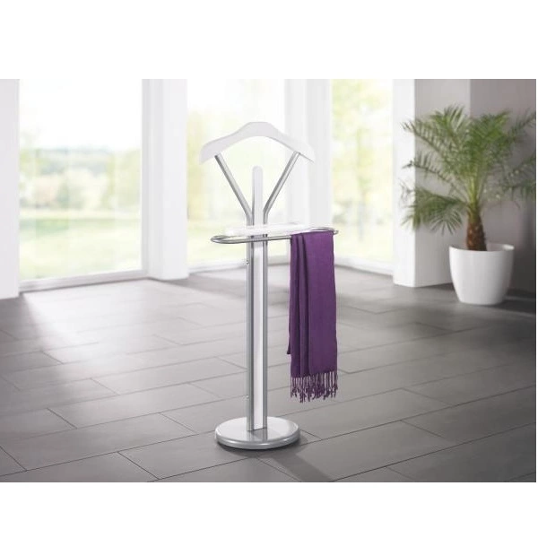 Suport din metal pentru haine, Alb / Argintiu, 46 x 29 x 109 cm [1]