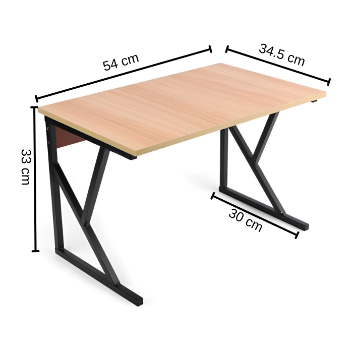 Suport metalic pentru raftul cu microunde, cu polita din MDF, Negru/Maro, 54 x 34.5 x 33 cm [2]