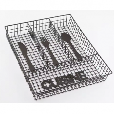 Suport tacamuri pentru sertar cu model ''Cuisine'', Negru, 32 x 26 x 4 cm [2]