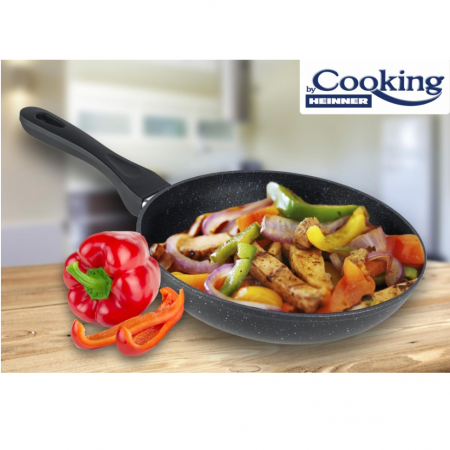 Tigaie din aluminiu, Cooking by Heinner, Black Sand, Negru, 30 x 5.7 cm [2]