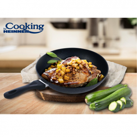 Tigaie din aluminiu wok, Cooking by Heinner, Black Sand, Negru, 30 x 8 cm [2]