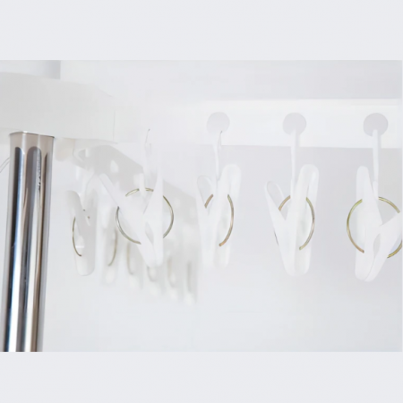 Uscator de rufe pliabil, Alb, 80 x 80 x 170 cm [2]