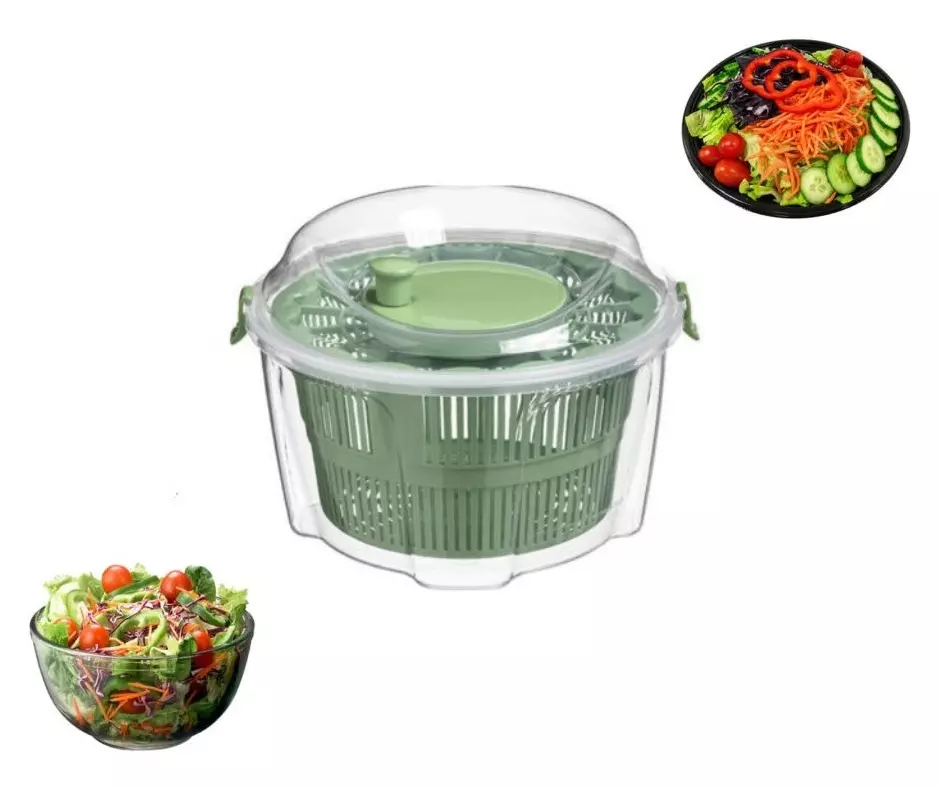 Uscator salata tip centrifuga, Verde, 4.4 l [2]