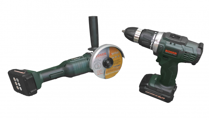 Masina aparat gaurit, insurubat, autofiletanta + flex  polizor unghiular polidisc acumulator 20.4V cu 2 baterii 3ah (SR-016) [2]