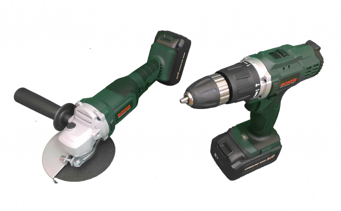 Masina aparat gaurit, insurubat, autofiletanta + flex  polizor unghiular polidisc acumulator 24.4V cu 2 baterii 5ah (SR-036) [2]