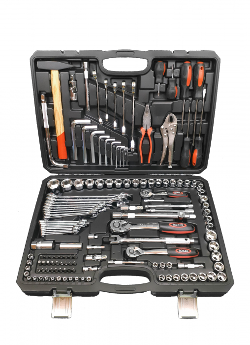 Trusa chei scule tubulare fixe combinate E torx capete surubelnita clichet ciocan hexagon 142 piese (BX-010S) [2]