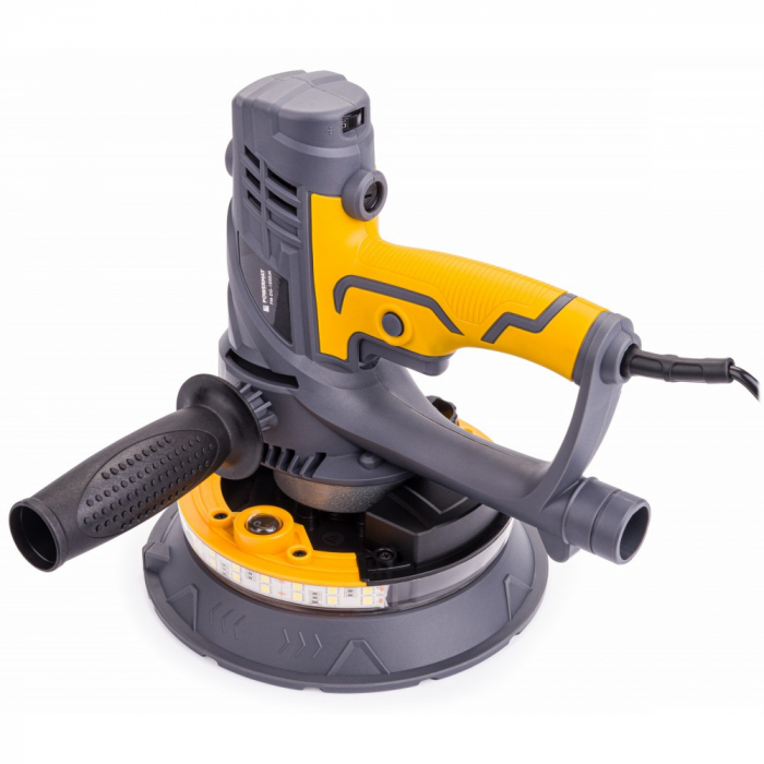 Masina aparat de slefuit orbital pereti tavan rigips glet 1500W 180mm cu aspirare slefuitor aspirant furtun sac LED (PM0801) [2]
