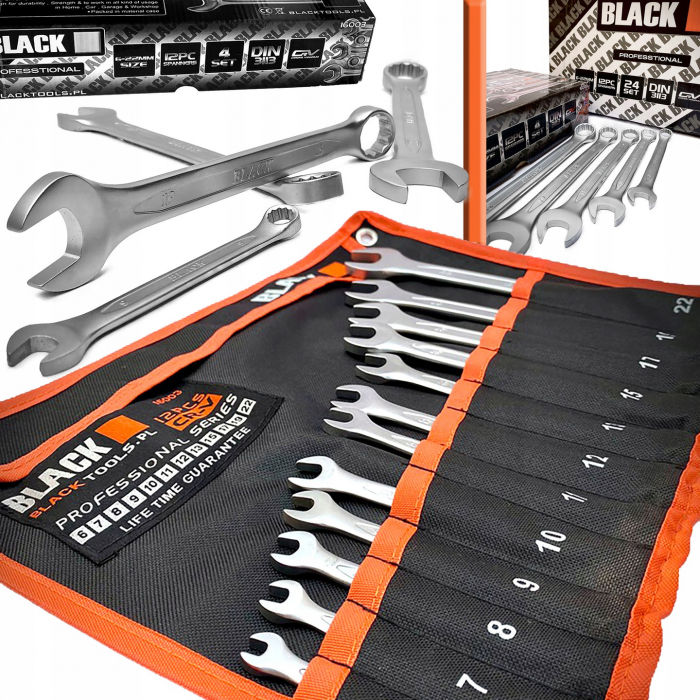 Set 12 chei fixe combinate 6-22mm 12bucati piese Chrome-Vanadium Cr-V (16003) [2]