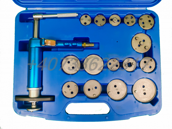Set trusa Presa pneumatica piston etrier frana 16 piese schimb placute frana, impins pistoane (13104) [6]
