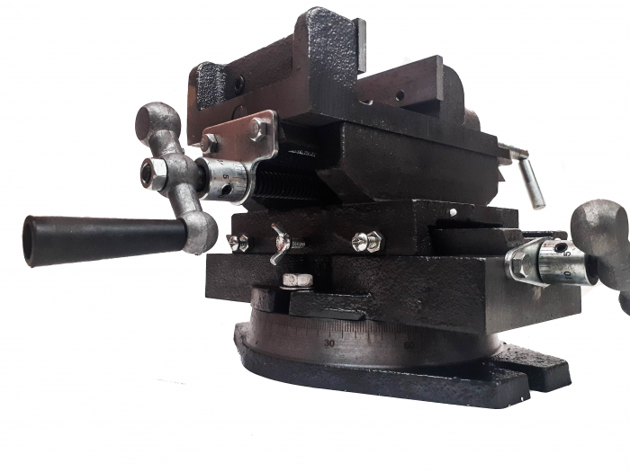 Menghina cu reglare in cruce rotativa 100mm, transversal, 2 axe de ghidare (19405) [2]
