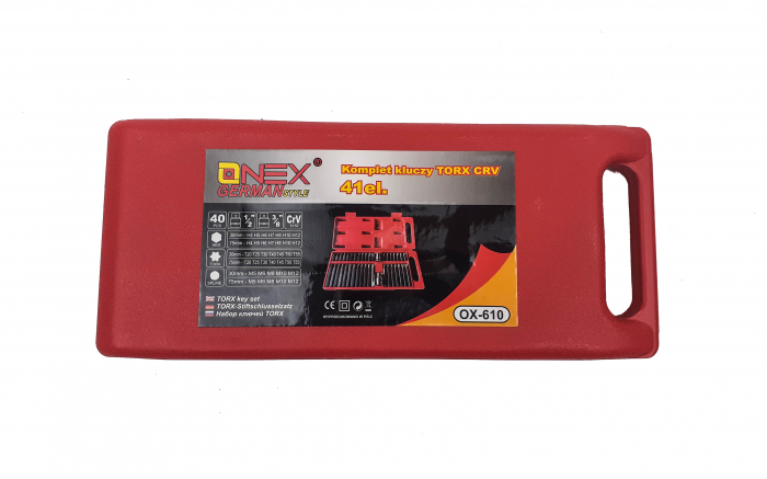 Trusa Set bit torx hex spline 41 piese scurte, lungi 1/2 3/8 (OX-610) [2]
