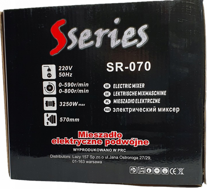 Malaxor, mixer 3250W, masina amestecat, amestecator mortar, vopsea 2 paleti 3250W (SR-070) [3]