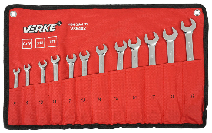 Set chei fixe 8-19 mm, 12 piese, chei deschise duble pentru mecanica si service (V35402) [2]