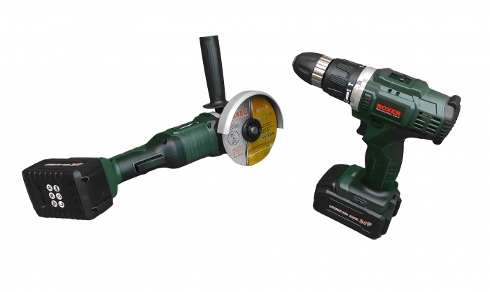 Masina aparat gaurit, insurubat, autofiletanta + flex  polizor unghiular polidisc acumulator 24.4V cu 2 baterii 5ah (SR-036) [4]