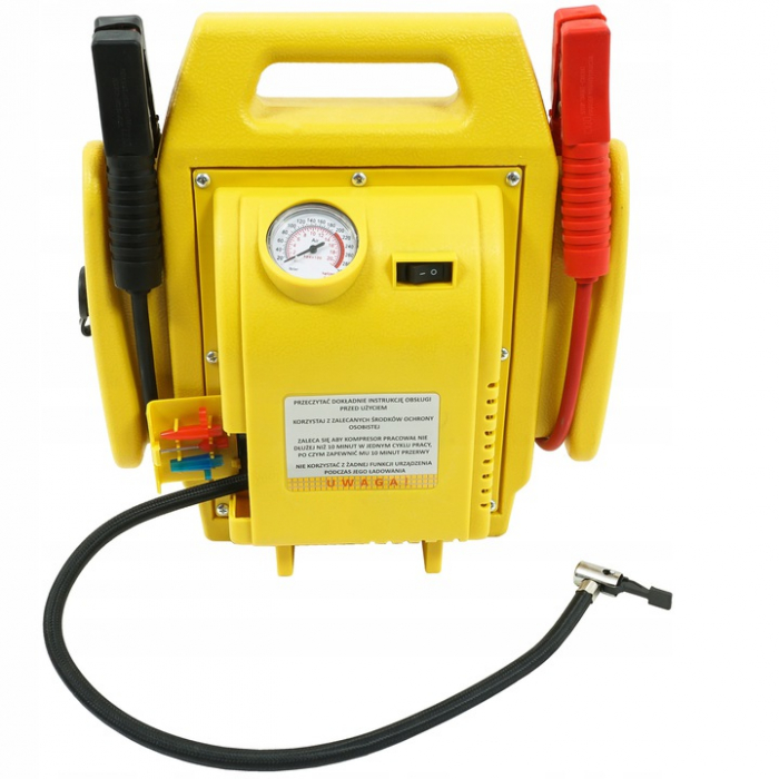 Dispozitiv multifunctional, pornire motor 900A, compresor 18bar, lampa Led cu baterie si incarcator 12V (N1310) [3]