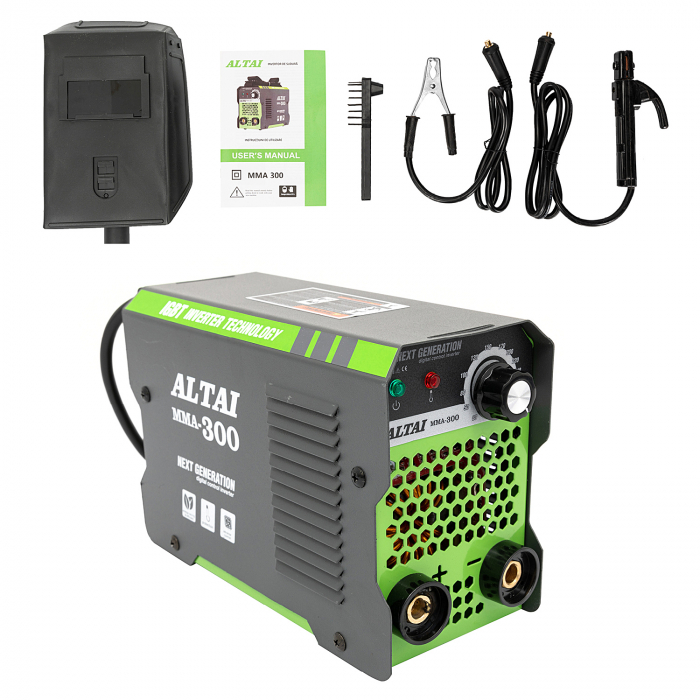 Aparat, invertor sudura, sudat 300Amperi Altai + valiza, accesorii (CMP0584-4011) [2]