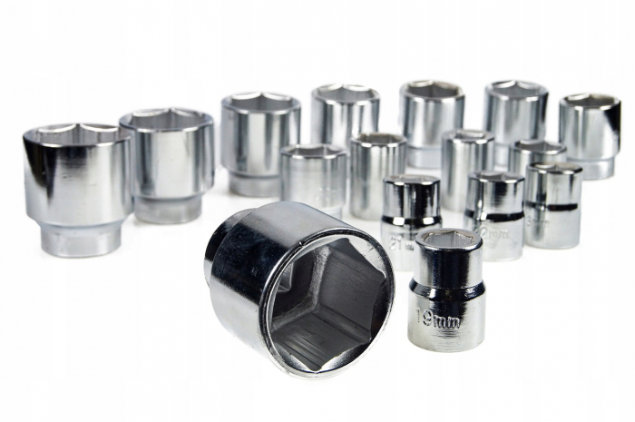 Trusa set chei tubulare 21 piese 3/4 19-50mm marimi mari hexagonale (10200 6) [3]