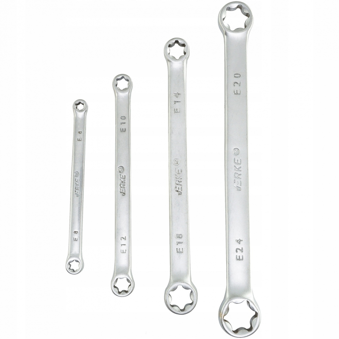 Set 4 chei inelare tip torx E6-E24 4bucati piese Chrome-Vanadium Cr-V (V35015) [4]