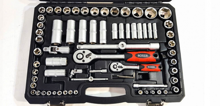 Trusa chei scule tubulare fixe combinate E torx capete surubelnita clichet 121 piese (BX-013S) [3]