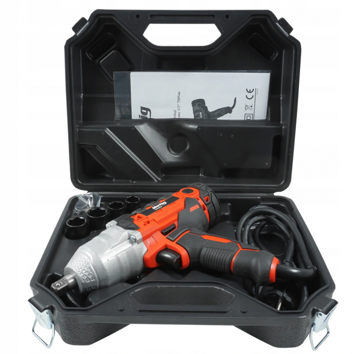 Pistol cheie masina cu impact electric 750Nm, insurubat desfacut + chei 17,19,21,22mm (N4325) [2]