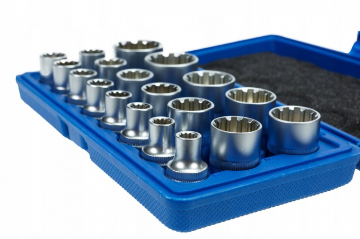 Trusa chei tubulare 8-32mm universale 19piese cu colturi stelat patrat hexagonal (30333) [2]