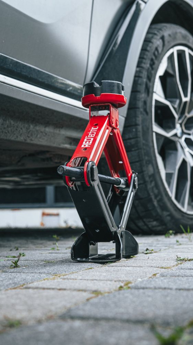 Cric mecanic tip foarfeca 2.5T, 115-420mm, cu cheie si capete 21/23mm, pentru autoturisme (RTPTR0151) [20]