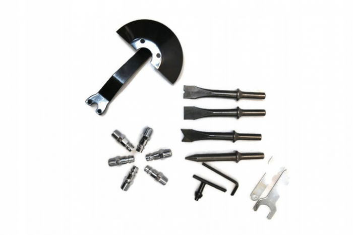 Trusa set scule pneumatice 24 piese aer comprimat, pistol clichet impact polizor drept unghiular ciocan burghiu (12202) [5]