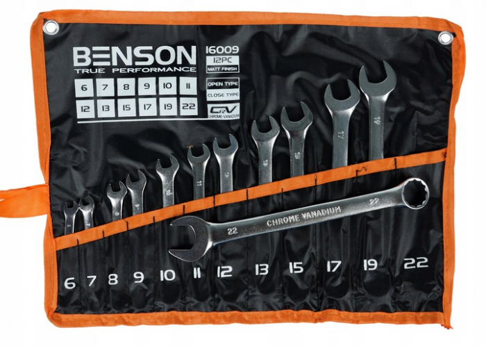 Set 12 chei fixe combinate 6-22mm 12bucati piese Chrome-Vanadium Cr-V (16009) [2]