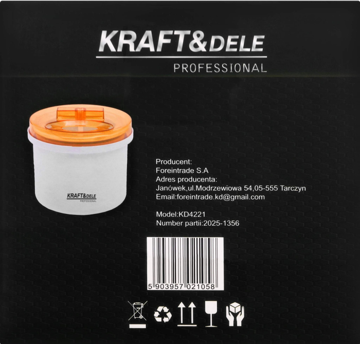 Accesoriu inghetata 1 L compatibil aparat KD4220 cu recipient termic si lama amestecare (KD4221) [12]