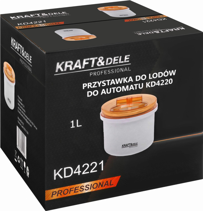 Accesoriu inghetata 1 L compatibil aparat KD4220 cu recipient termic si lama amestecare (KD4221) [13]