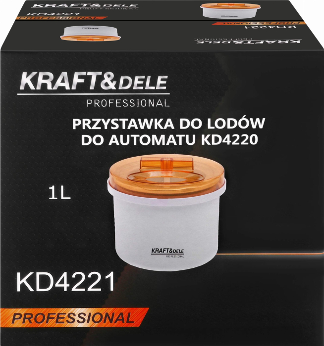 Accesoriu inghetata 1 L compatibil aparat KD4220 cu recipient termic si lama amestecare (KD4221) [14]