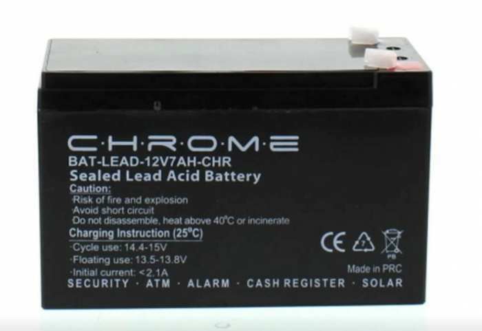 Acumulator plumb acid 12V 7Ah Chrome (BAT-LEAD-12V7AH-CHR) [1]